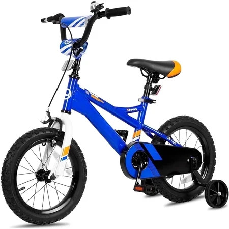 hykolity 14 inch Kids Bike Children Bicycle for Boy 3-5 Years Old Cycling Kiddo Height 35-41 inch Coaster Brakes Include Training Wheel Blue | Walmart (US)