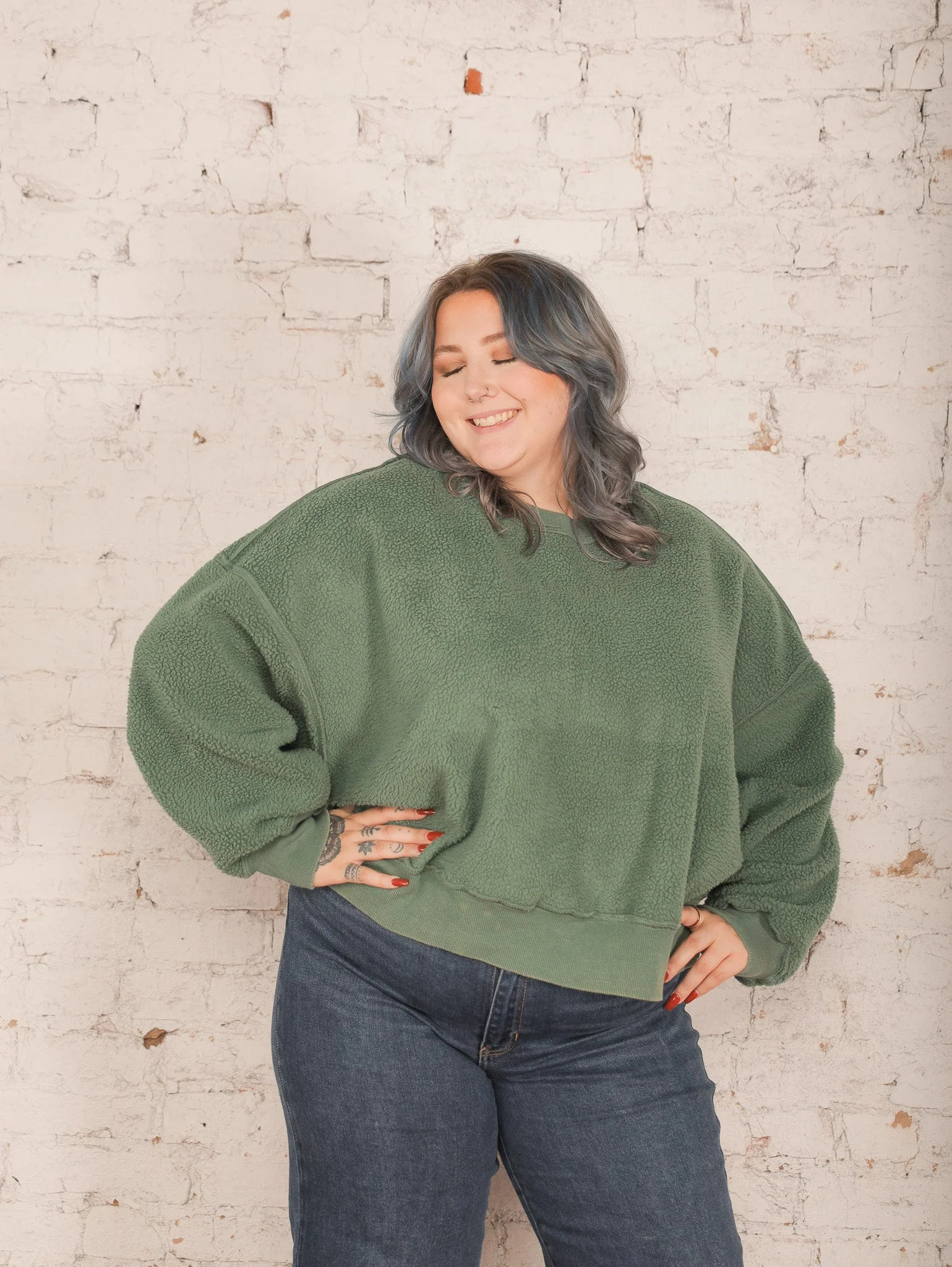 Michelle Balloon Sleeve Sweater - Molly Green | Molly Green