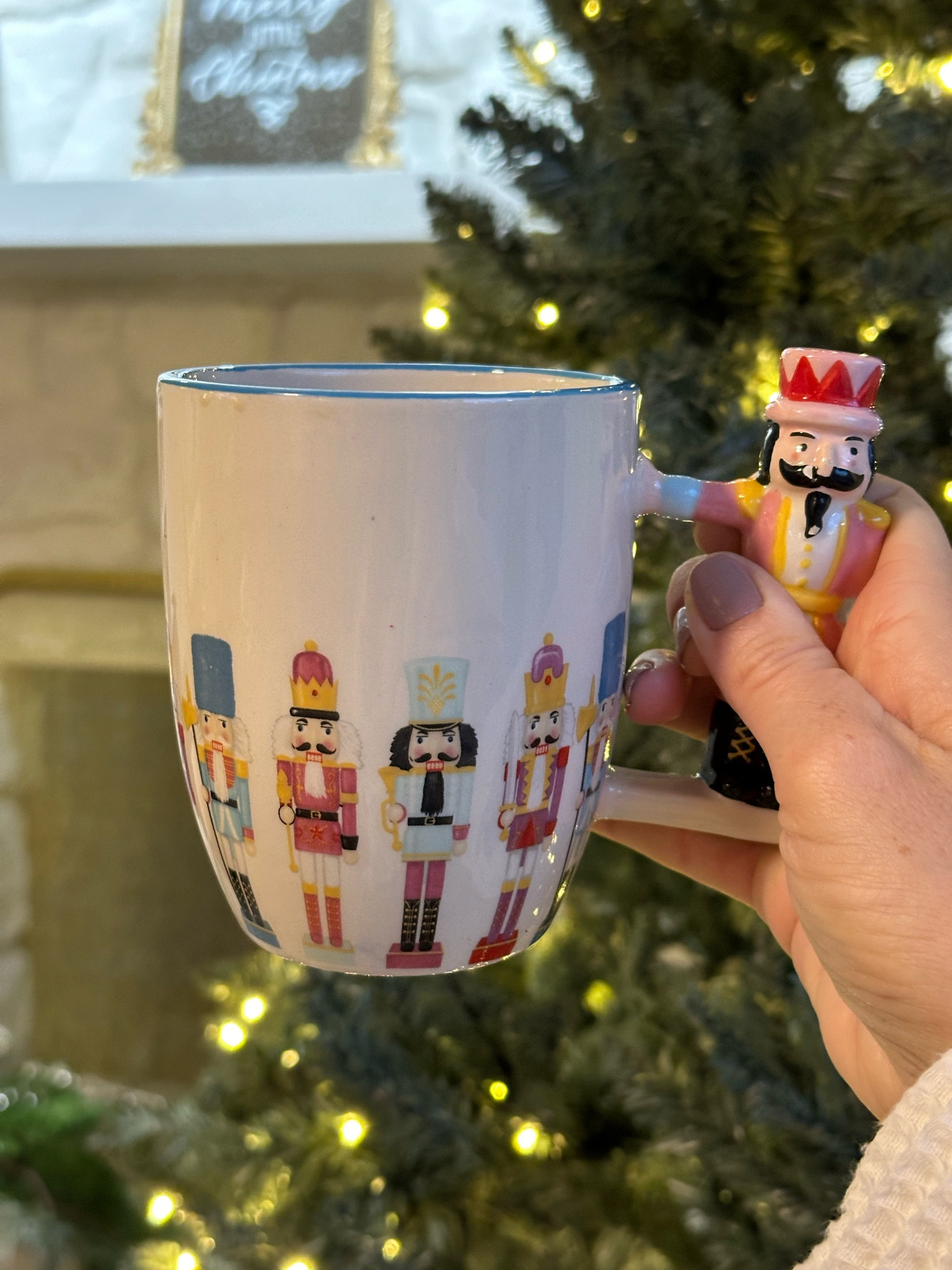 Coffee in my nutcracker mug this morning? Tree is up and next up is my mantle garland ❤️🎄 #kingofchristmas #garland #holidayinspo #nutcracker 

#LTKHoliday #LTKSaleAlert #LTKFindsUnder100