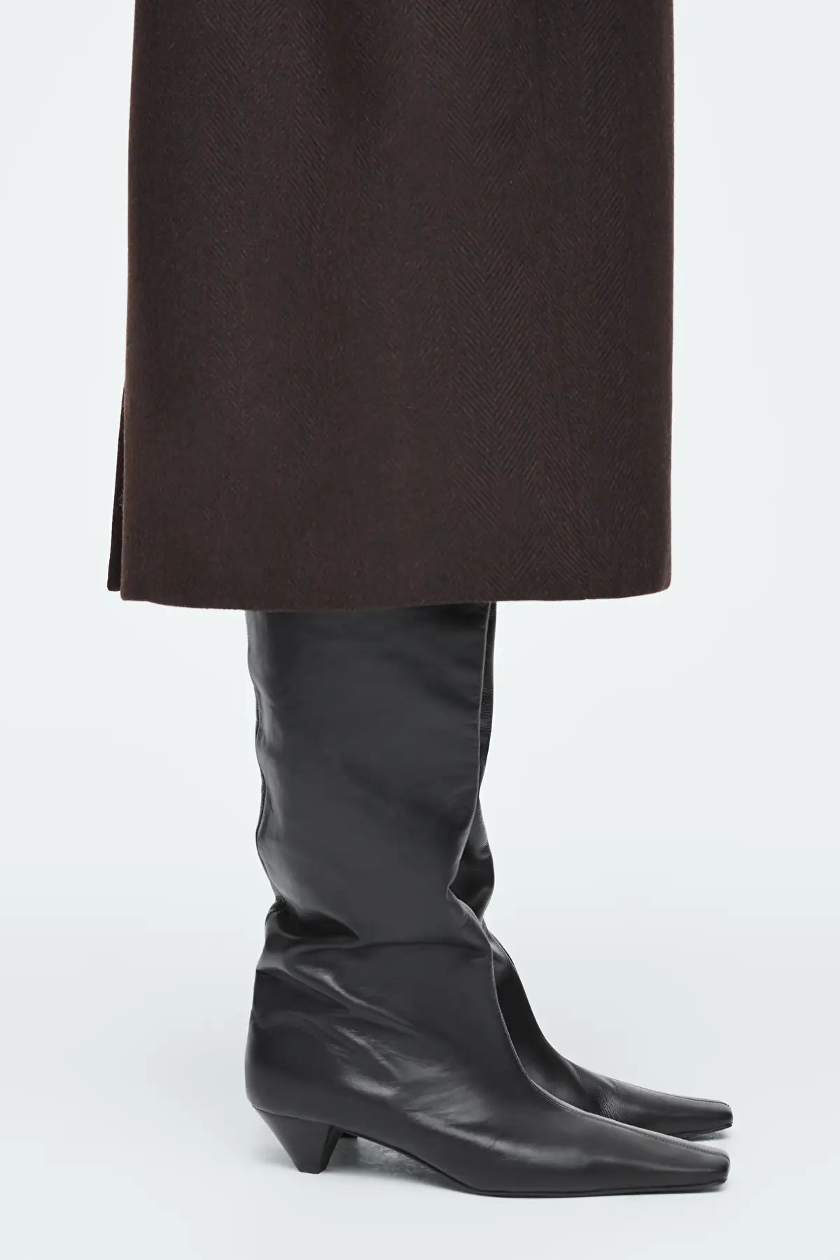 SLOUCHED LEATHER KNEE-HIGH BOOTS | COS (EU)