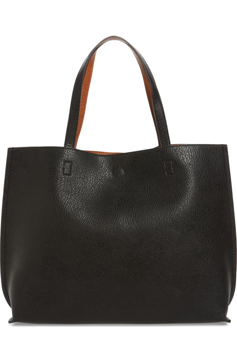 Reversible Faux Leather Tote & Wristlet | Nordstrom
