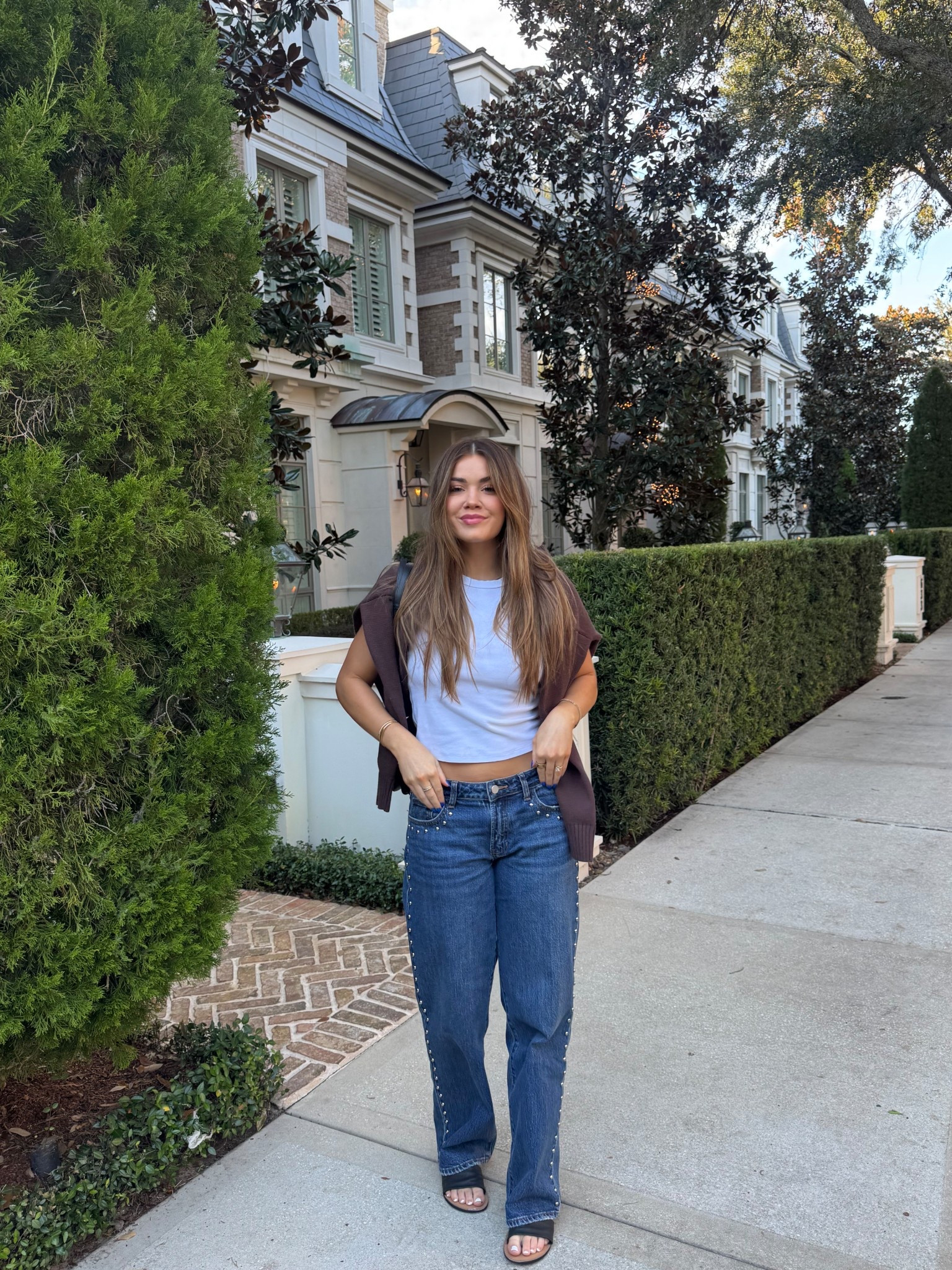 Elevated basics! 
Wearing 26 in jeans, sized up because low rise 
M in top 
M in sweater ! 

#LTKFindsUnder50 #LTKFindsUnder100 #LTKootd