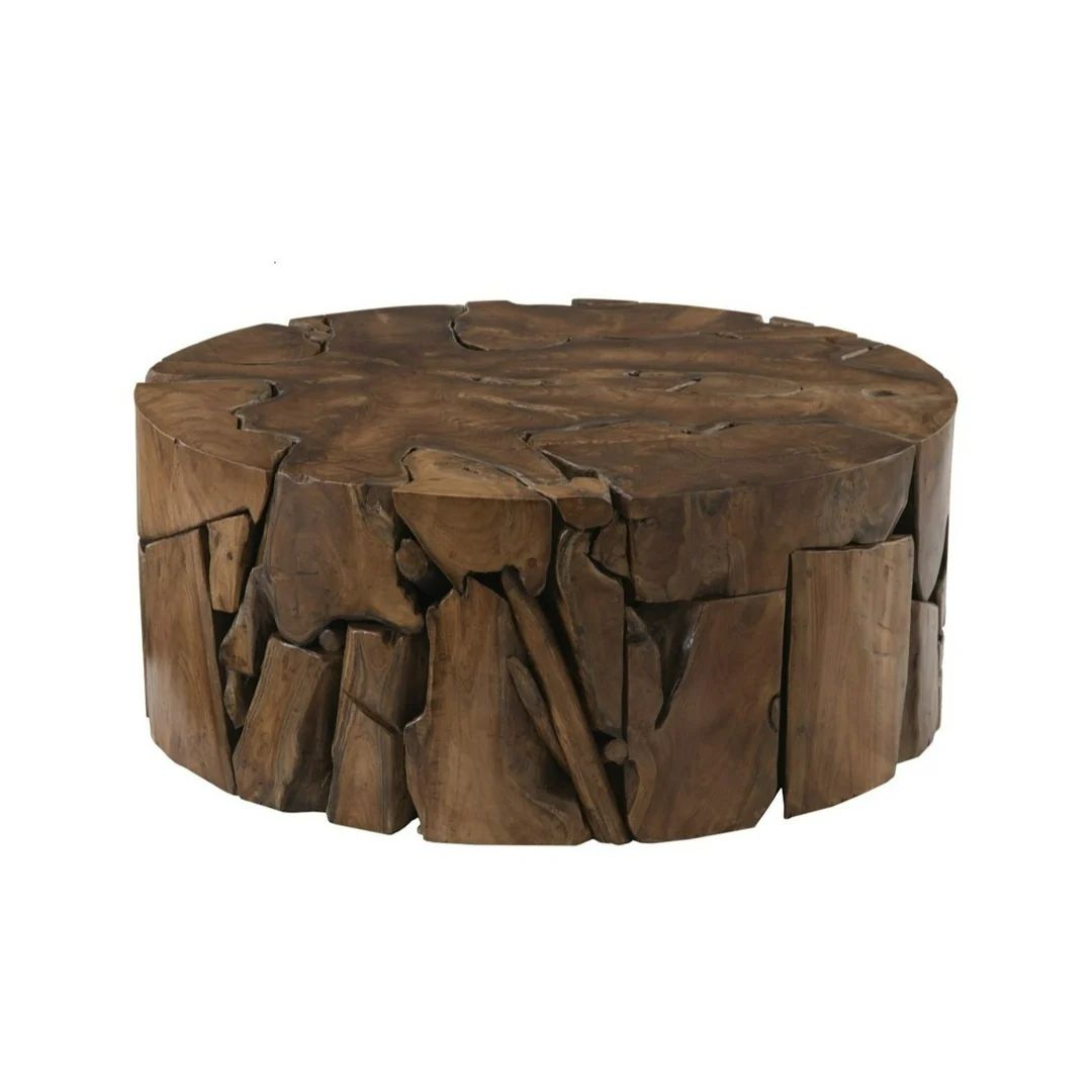 Teak Chunk Round Coffee Table | StyleMeGHD