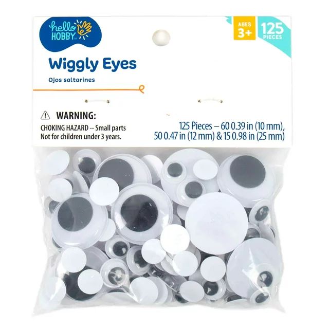Hello Hobby Assorted Plastic Wiggly Eyes | Walmart (US)