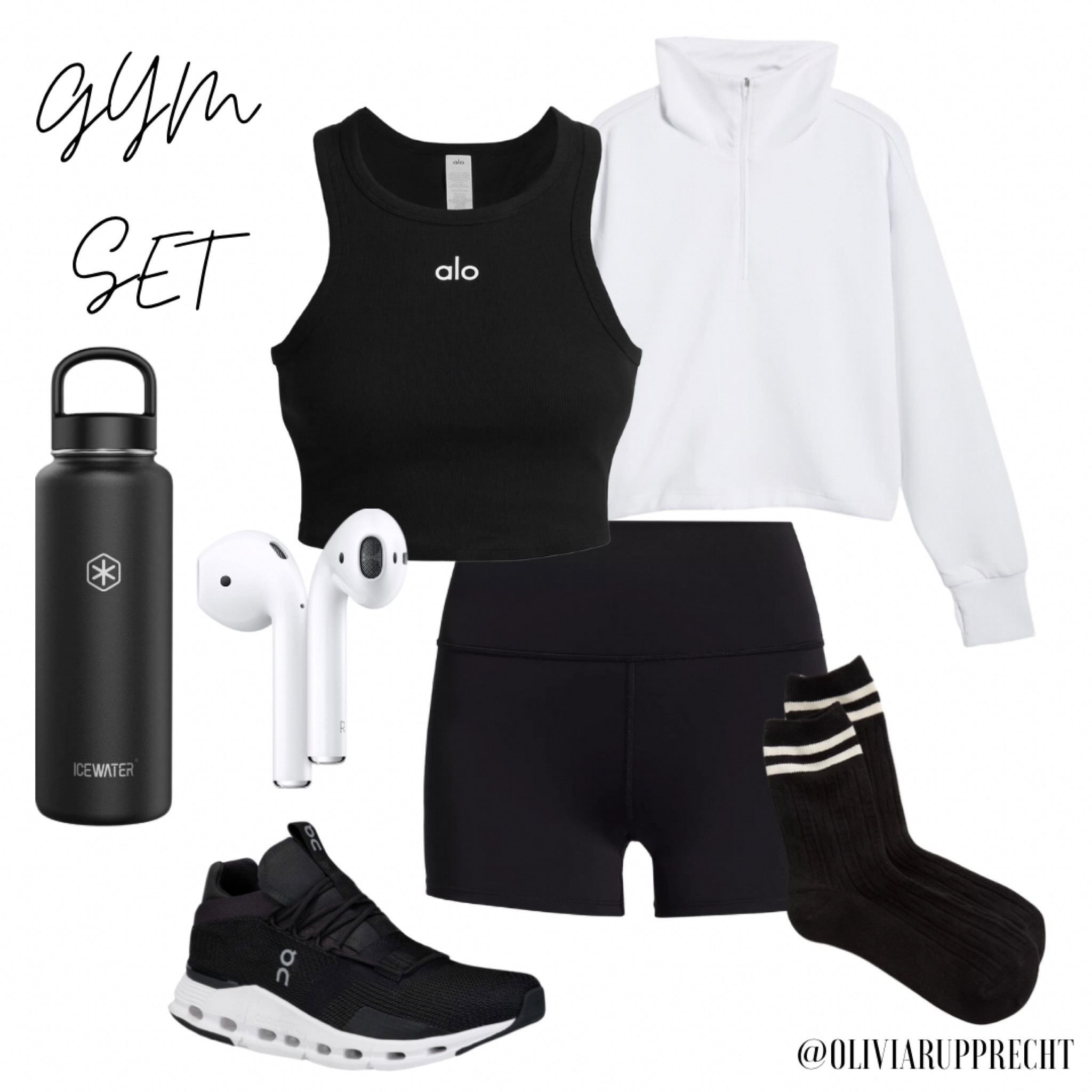 Gym outfit | shoes | shorts | socks | jacket | water bottle | earphones | tank | trend | style | fashion | Amazon | 

#LTKtravel #LTKfitness #LTKU