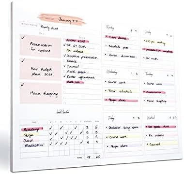 Weekly Planner Pad Tear Off – 52 Undated Weekly Sheets Daily To Do List Notepad, Habit Tracker,... | Amazon (US)