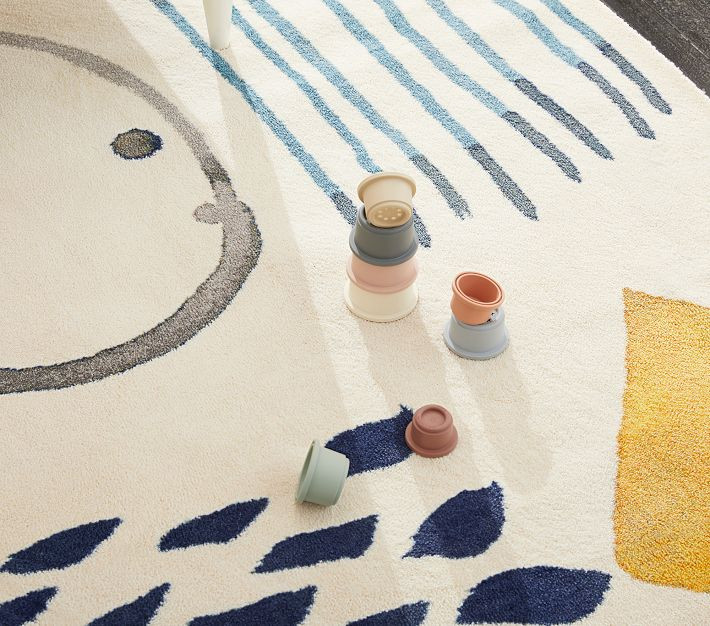 west elm x pbk Watercolor Exploration Rug | Pottery Barn Kids