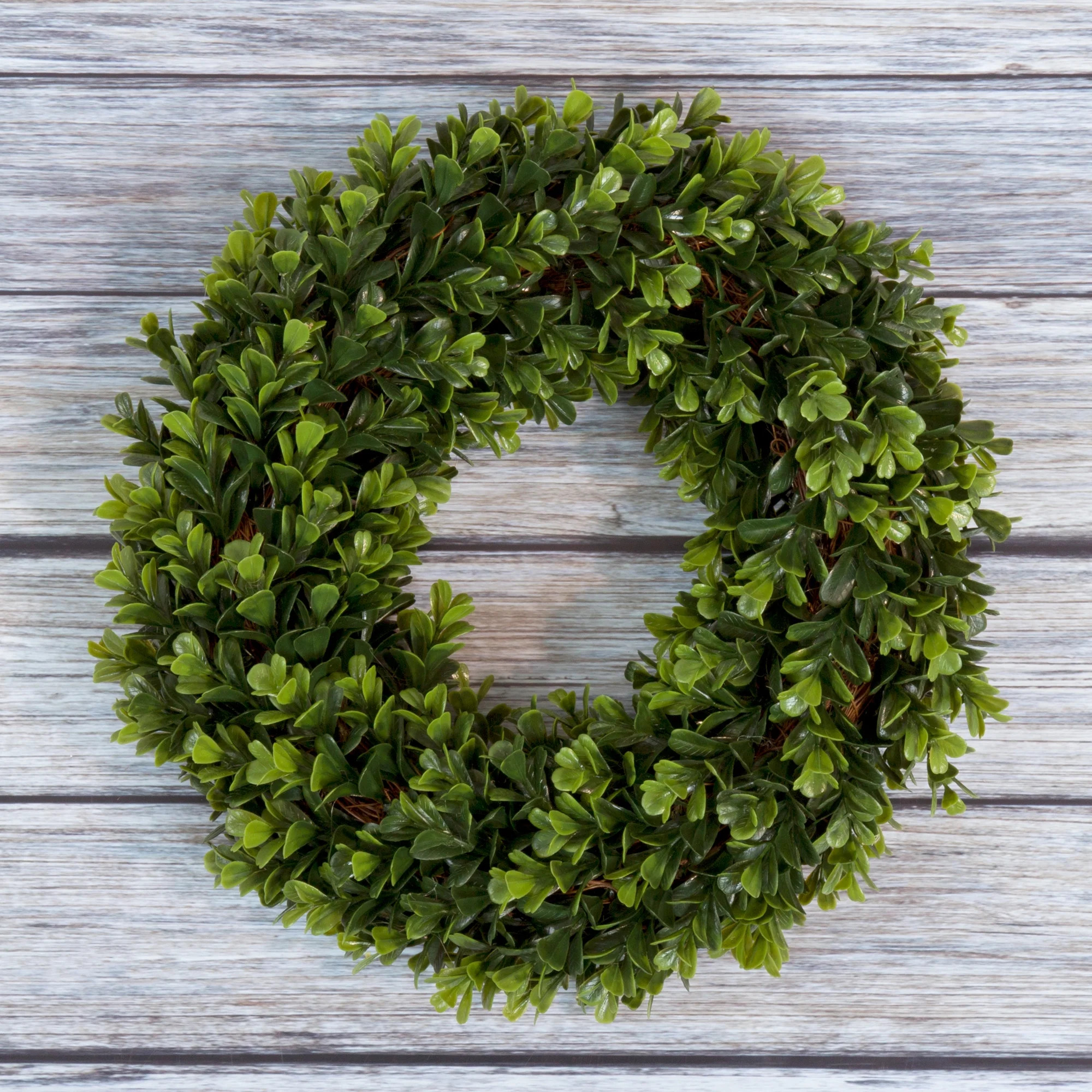 Pure Garden 12" Artificial UV Resistant Boxwood Wreath for the Front Door, Green - Walmart.com | Walmart (US)