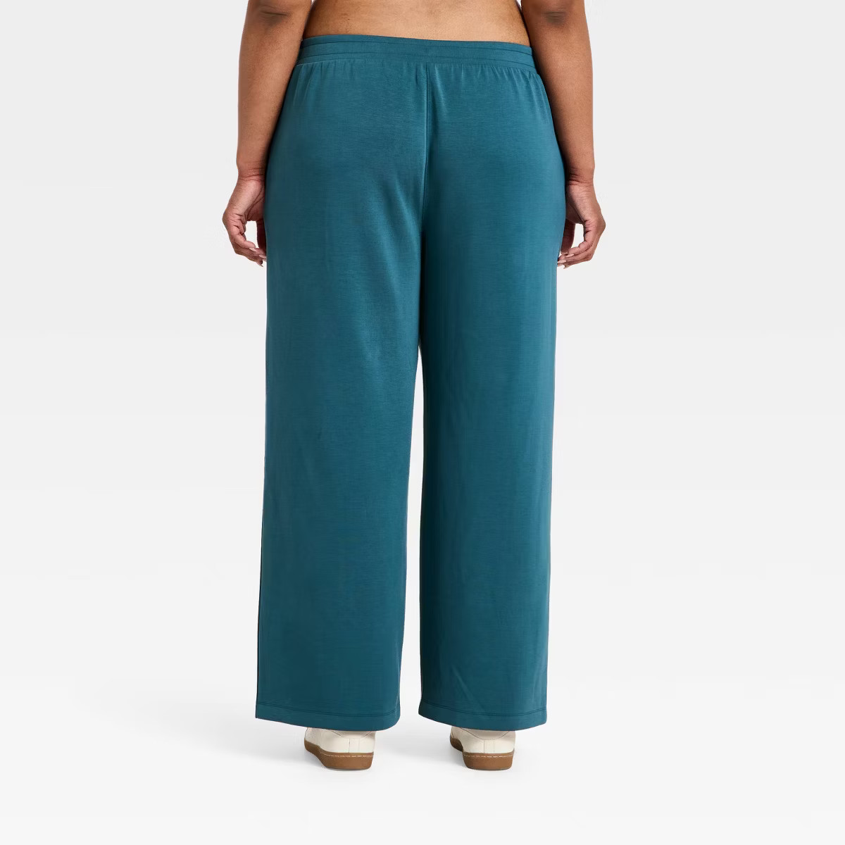 Women's Airy Sleek Ribbed Wide Leg Sweatpants - All In Motion™ Blue | Target