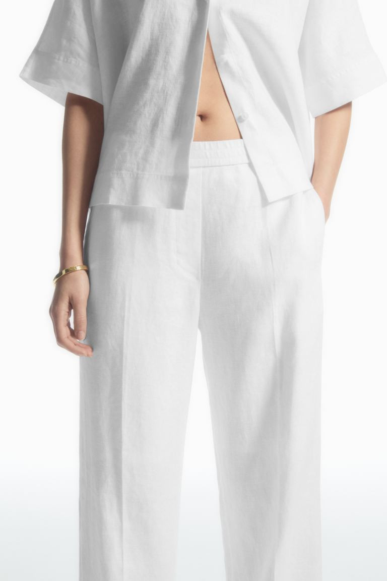 STRAIGHT-LEG TAILORED LINEN TROUSERS | H&M (UK, MY, IN, SG, PH, TW, HK)