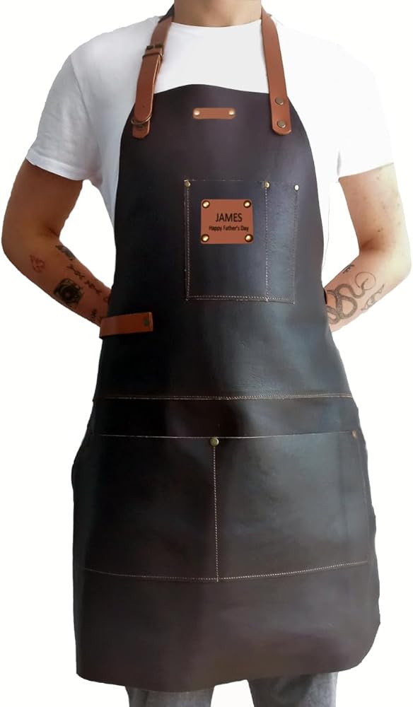 MODUSSO Premium Customizable Leather Apron, Perfect for Grilling,BBQ, Bartending, Woodworking & C... | Amazon (US)