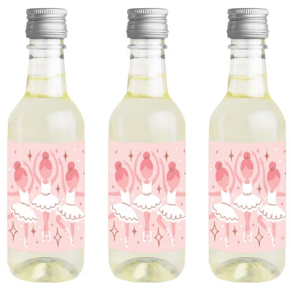 Big Dot of Happiness Tutu Cute Ballerina - Mini Wine and Champagne Bottle Label Stickers - Ballet... | Target