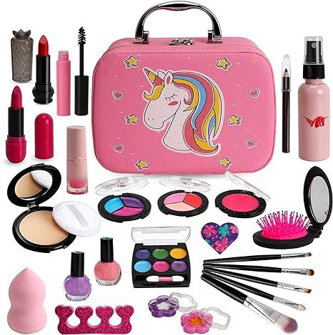 Flybay Kids Makeup Kit for Girls, Real Makeup Set, Washable Makeup Kit Toys for Little Girls Chil... | Amazon (US)