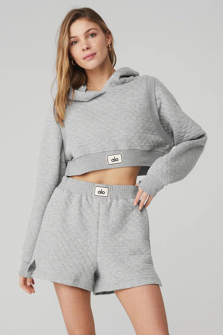 Quilted Cropped Arena Hoodie | Alo Yoga