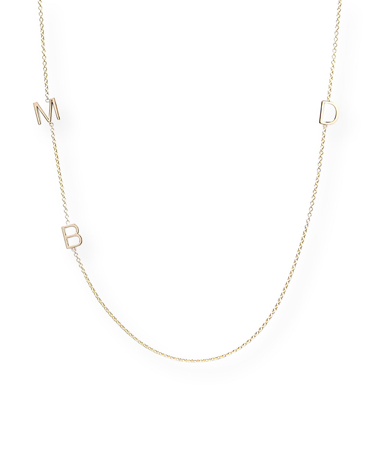 Mini 3-Letter Personalized Necklace, 14k Yellow Gold | Neiman Marcus