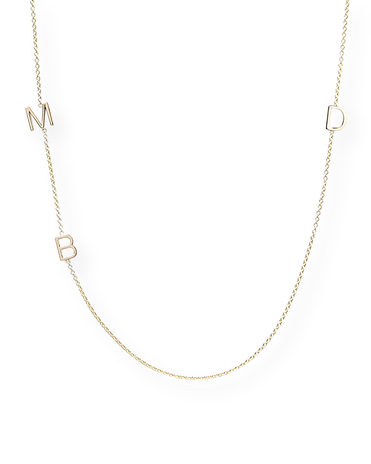 Mini 3-Letter Personalized Necklace, 14k Yellow Gold | Neiman Marcus