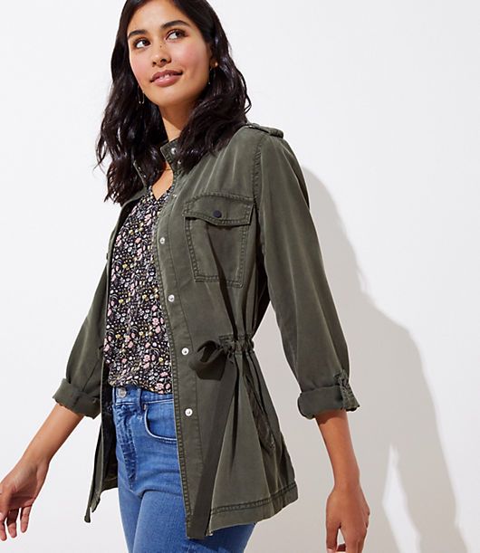 LOFT Drawstring Utility Jacket | LOFT