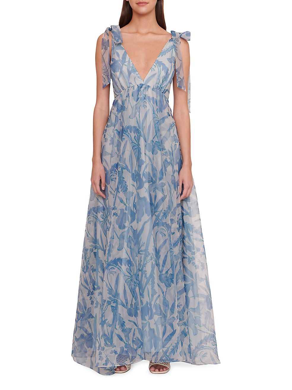 Dandelion Tie-Strap Floral Tulle Gown | Saks Fifth Avenue