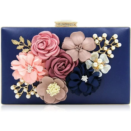 Evening Bag for Women Flower Wedding Evening Clutch Purse Bride Floral Clutch Bag | Walmart (US)
