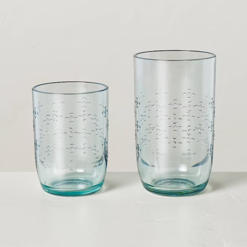 Tritan Plastic Textured Tumblers Clear Green - Hearth & Hand™ with Magnolia | Target