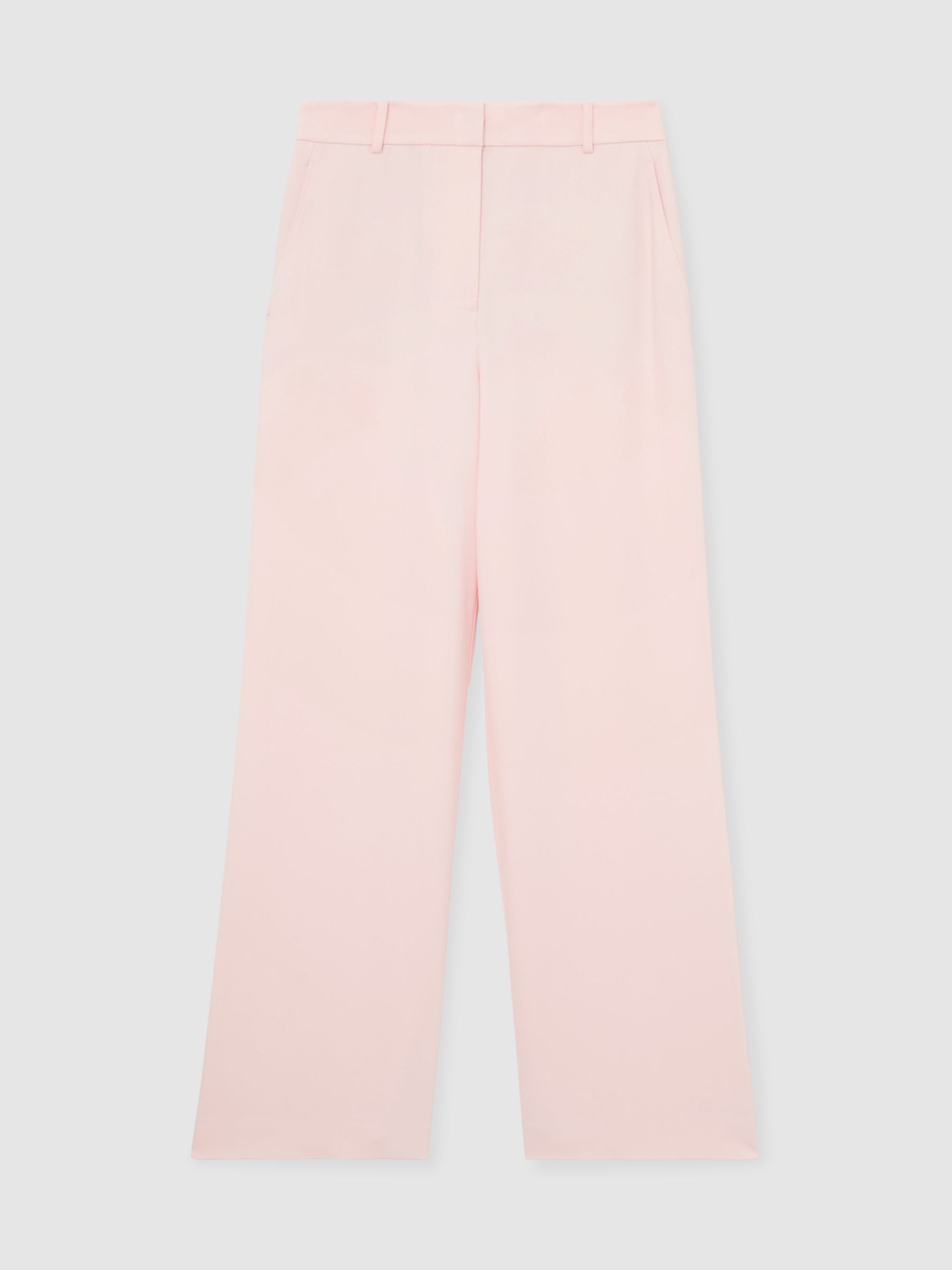 Reiss Wide-Leg Tailored Trousers in Pale Pink - REISS | Reiss UK
