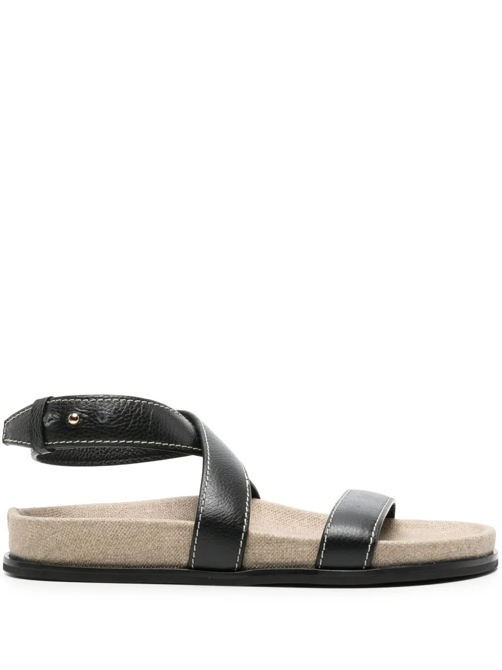 TOTEME The Chunky leather sandals - Black | Farfetch Global
