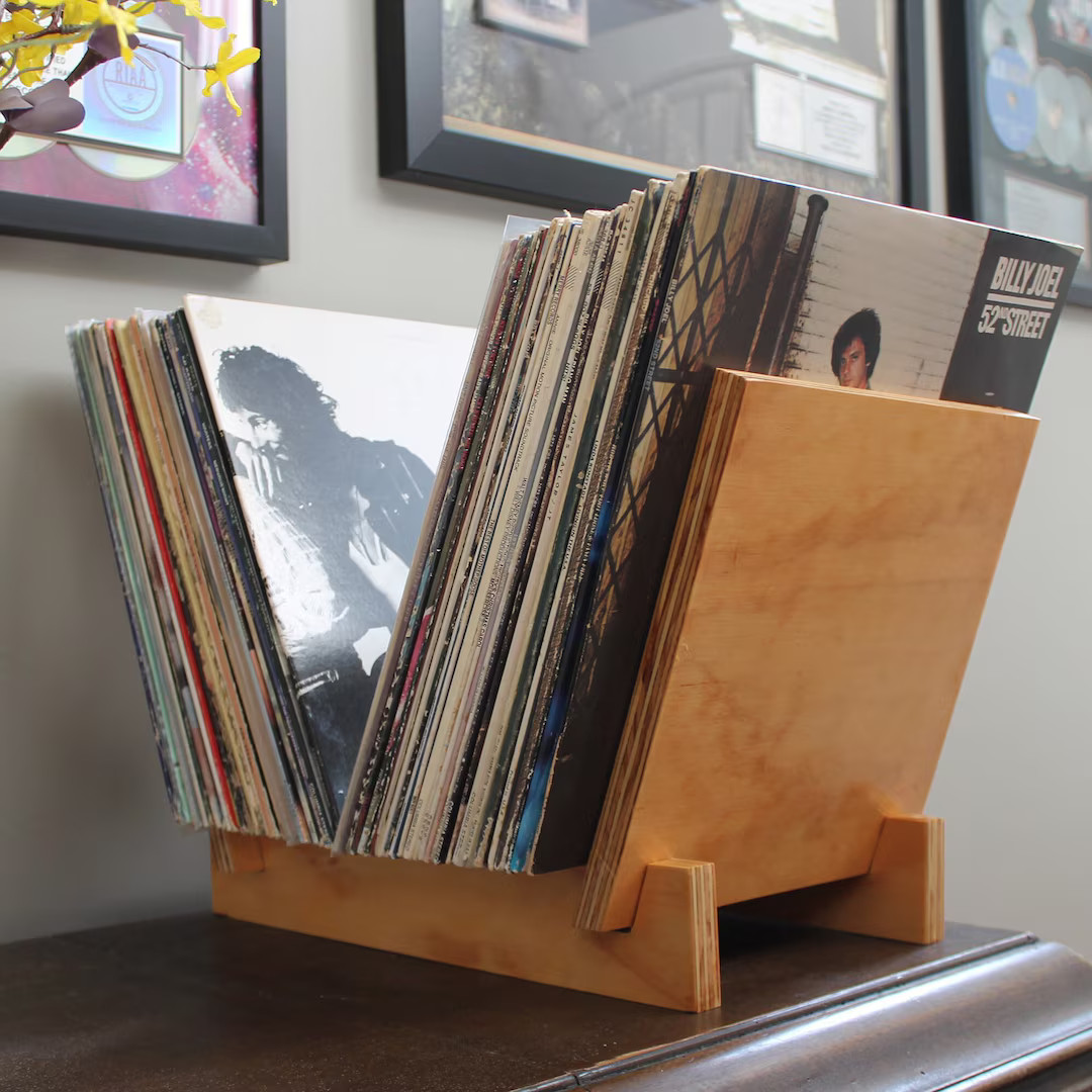 Vinyl Record Flip Rack Storage Display - Etsy | Etsy (US)
