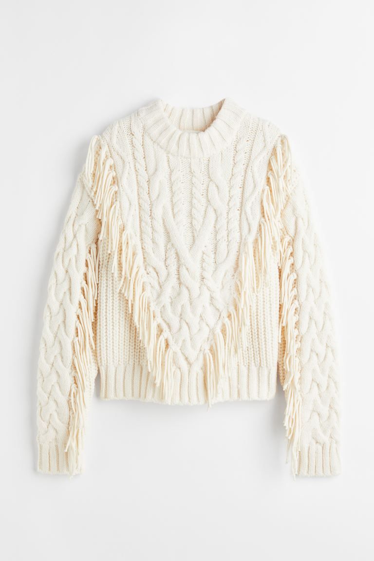 Fringe-trimmed Sweater | H&M (US + CA)