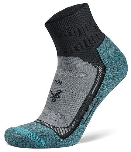 Balega Blister Resist Performance Quarter Athletic Running Socks for Men and Women (1 Pair), Grey/Blue, Medium | Amazon (US)