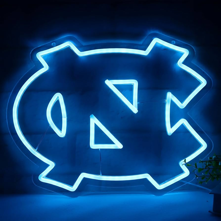 North Carolina Tar Heels Football Neon Signs for Wall Decor，Rugby Football Neon Lights for Bedr... | Amazon (US)