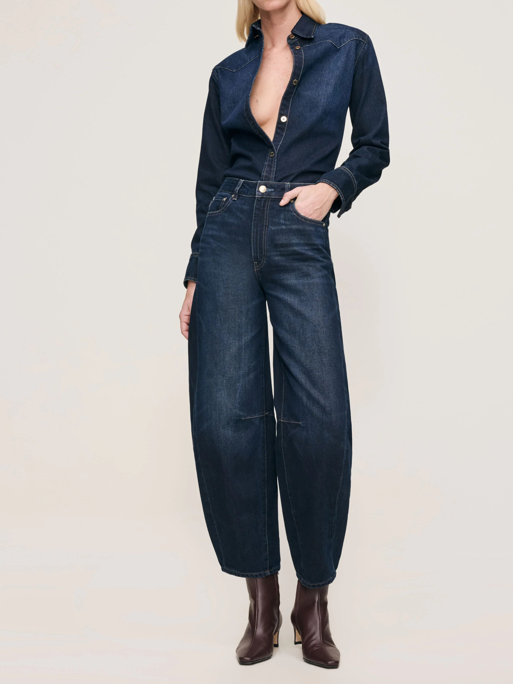 Miro Barrel High Rise 28" Jeans |  Ventura | DL 1961 Women