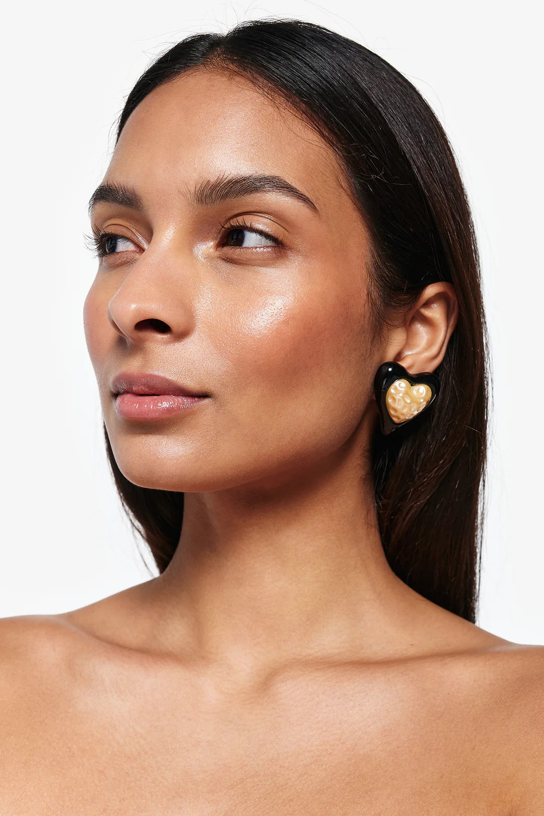 Heart Studs - Black | COUPER