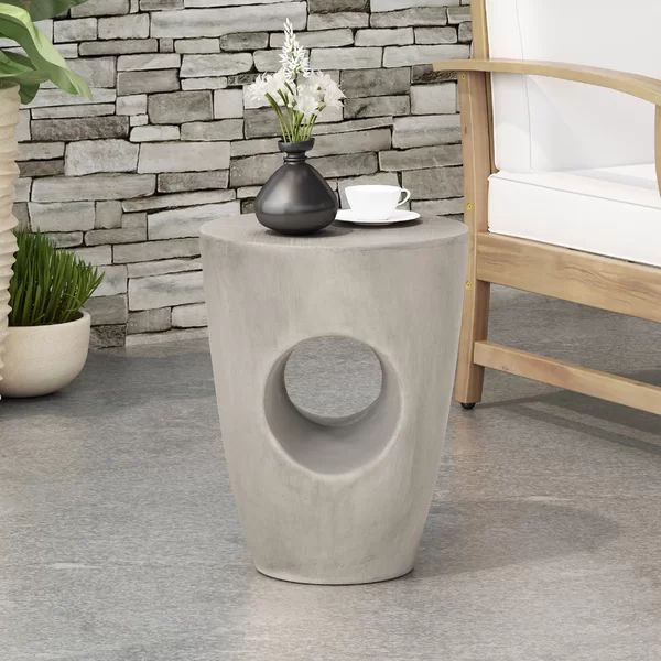 Belmin Stone/Concrete Side Table | Wayfair Professional