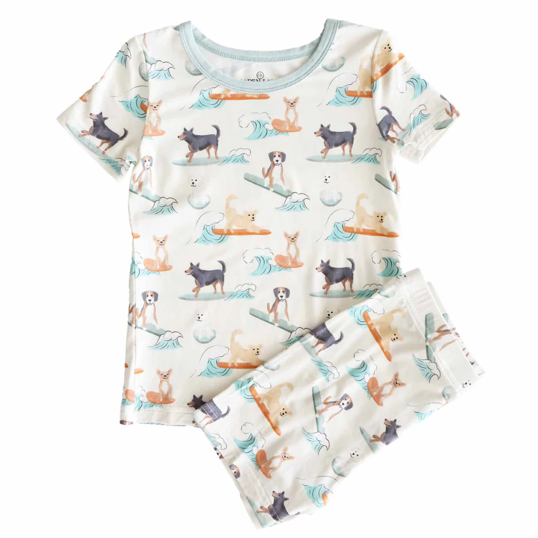 Paddle Pups Two Piece Pajama Set | Caden Lane