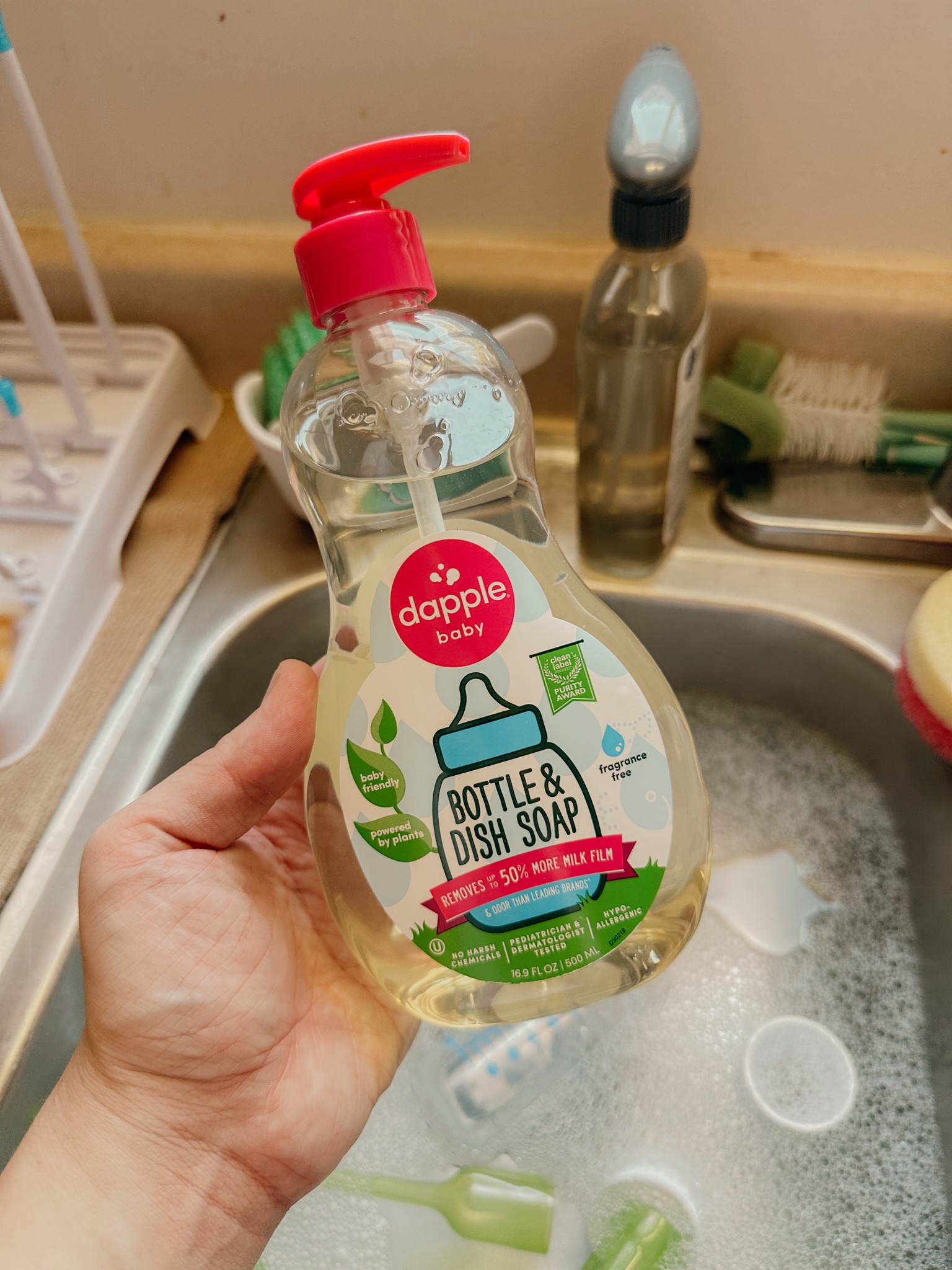 I’ve used this bottle and dish soap from Dapple for both my twins and now my newborn baby’s bottles and I absolutely love it. It does such a good job getting all of the milk and formula residue off the baby bottles!

Newborn | Baby Products | Cleaning Supplies | Target | Target Baby | Kitchen

#LTKKids #LTKBaby #LTKHome