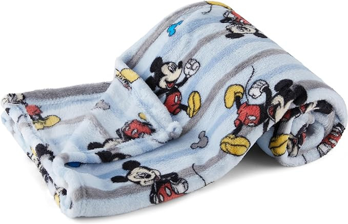 Disney Characters Flannel Fleece Baby Blanket - Soft & Cozy 30x40 Inches, Featuring Mickey Mouse,... | Amazon (US)