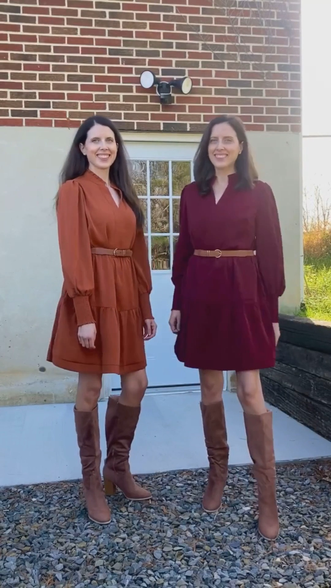 We’ve found the perfect fall dress and boots! 

Autumn dress, Burgundy dress, orange dress, long sleeve fall dress, over the knee boots, tan belt, knee length dress. Twin sisters, fall outfits, fall dresses, fall family photos, teacher outfit, date night dress 



#LTKSeasonal #LTKFindsUnder50 #LTKFindsUnder100