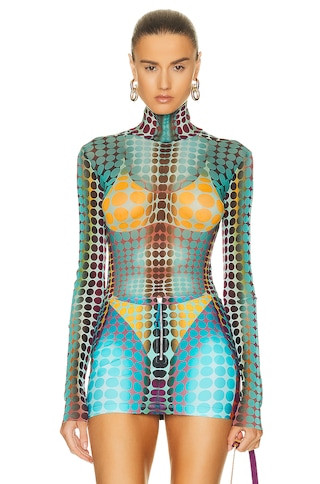 High Neck Long Sleeve Top | FWRD 