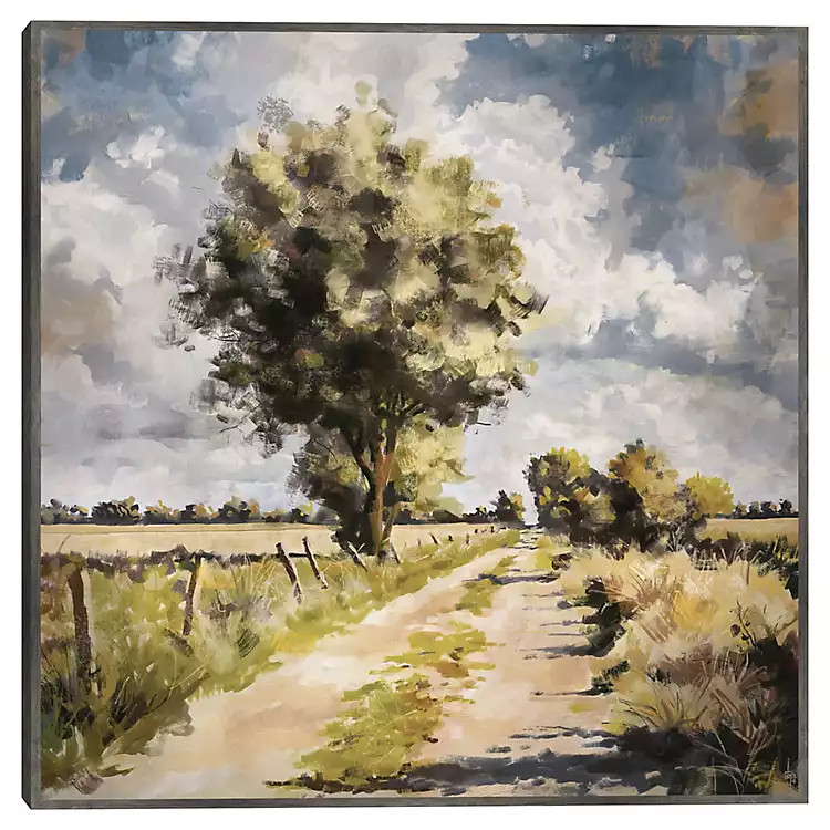 New! Country Lane Framed Canvas Art Print | Kirklands