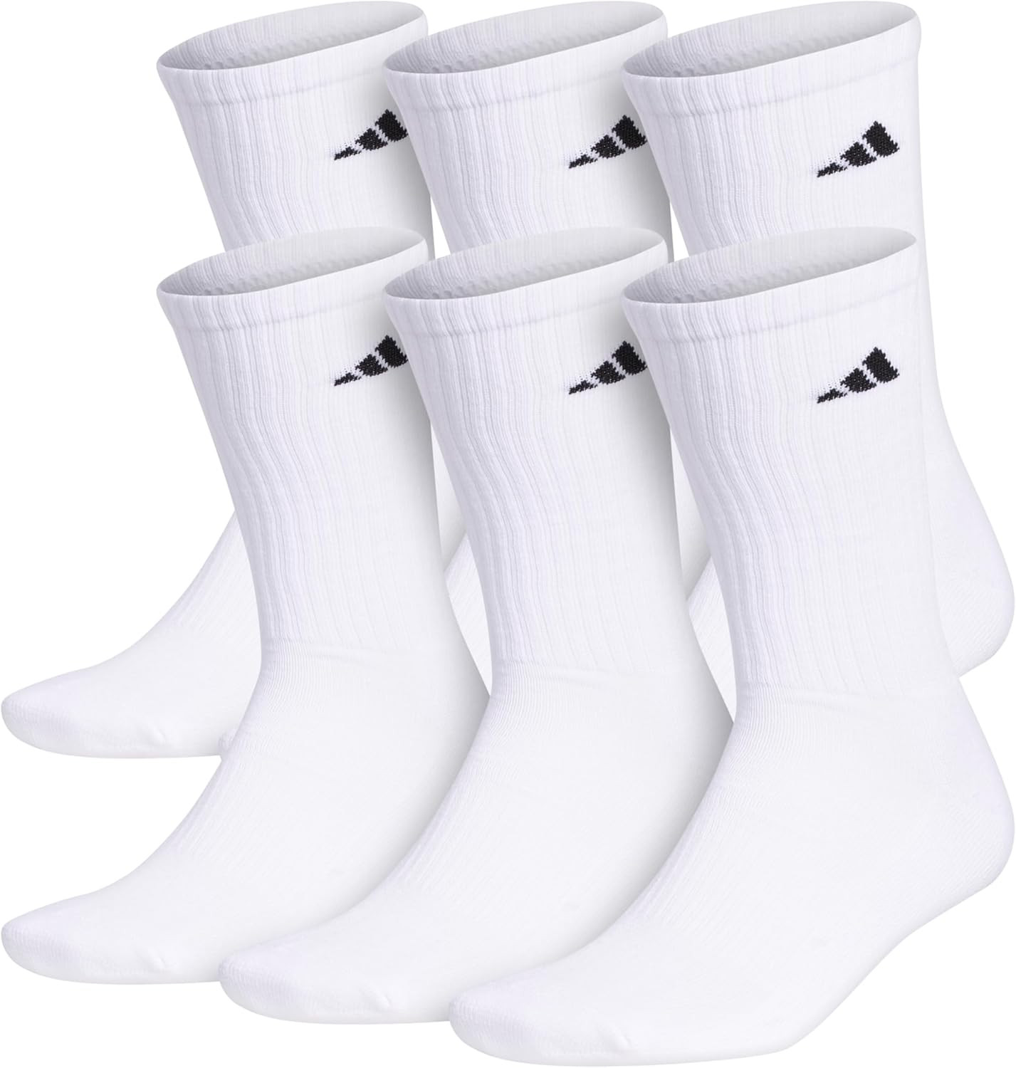 adidas Men's Athletic Cushioned Crew Socks (6 Pairs) Durable & Comfortable | Amazon (US)