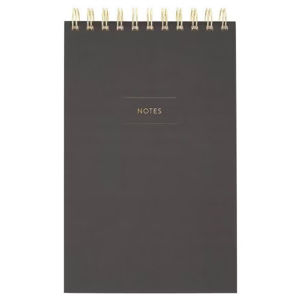 Spiral Notebook College Ruled Topbound Black - Sugar Paper Essentials™ | Target
