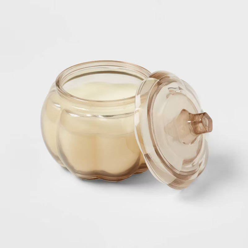 12oz Medium Glass Vanilla Pumpkin Candle White - Threshold™ | Target