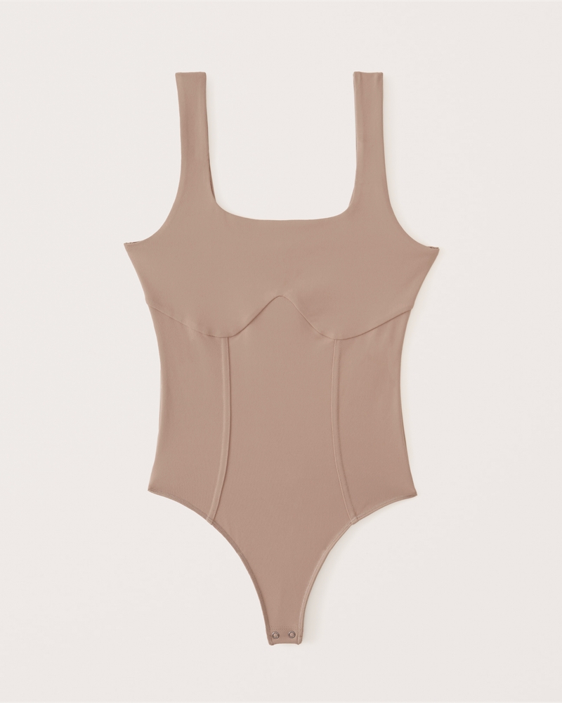 Women's Double-Layered Seamless Fabric Corset Bodysuit | Women's Tops | Abercrombie.com | Abercrombie & Fitch (US)