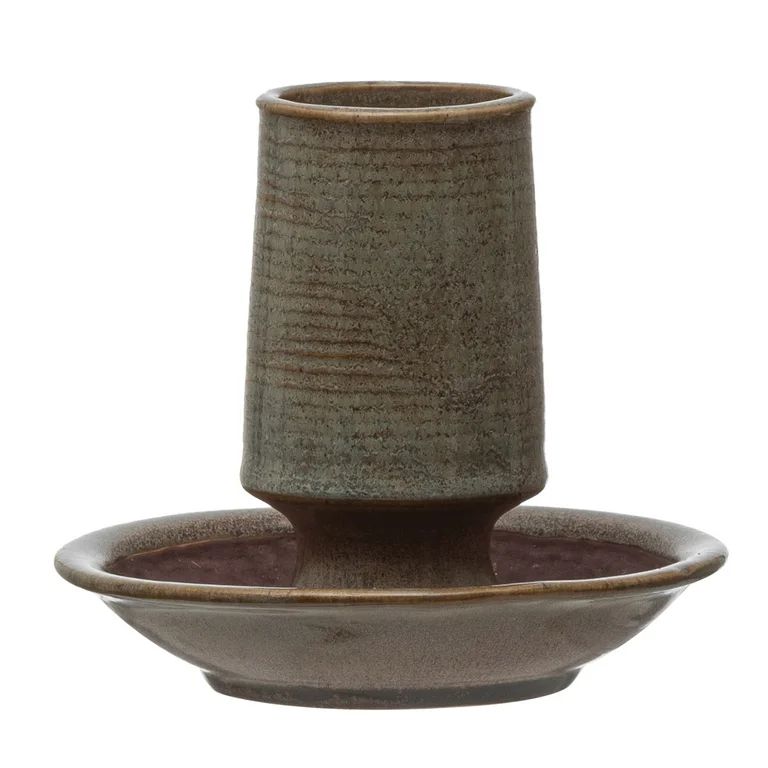 Creative Co-Op Stoneware Match Holder with Striker Plate and Reactive Glaze, Grey | Walmart (US)