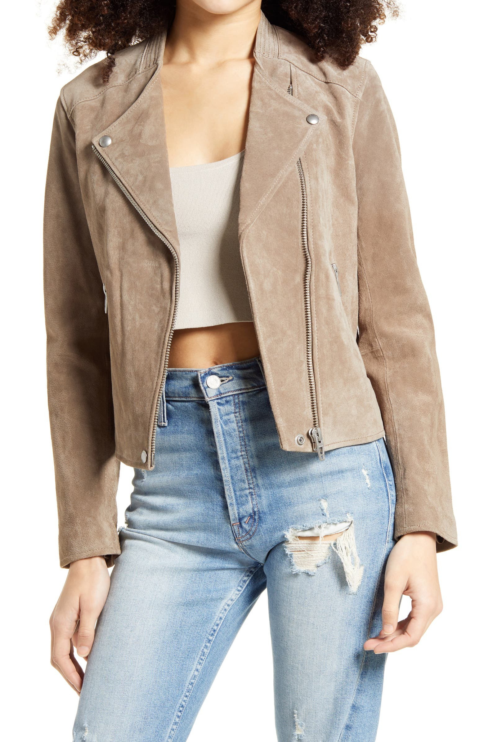 No Limit Suede Moto Jacket | Nordstrom