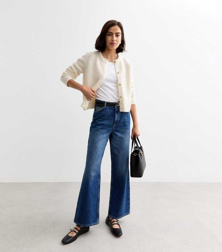 Cream Buttoned Bouclé Cardigan 
						
						Add to Saved Items
						Remove from Saved Items | New Look (UK)