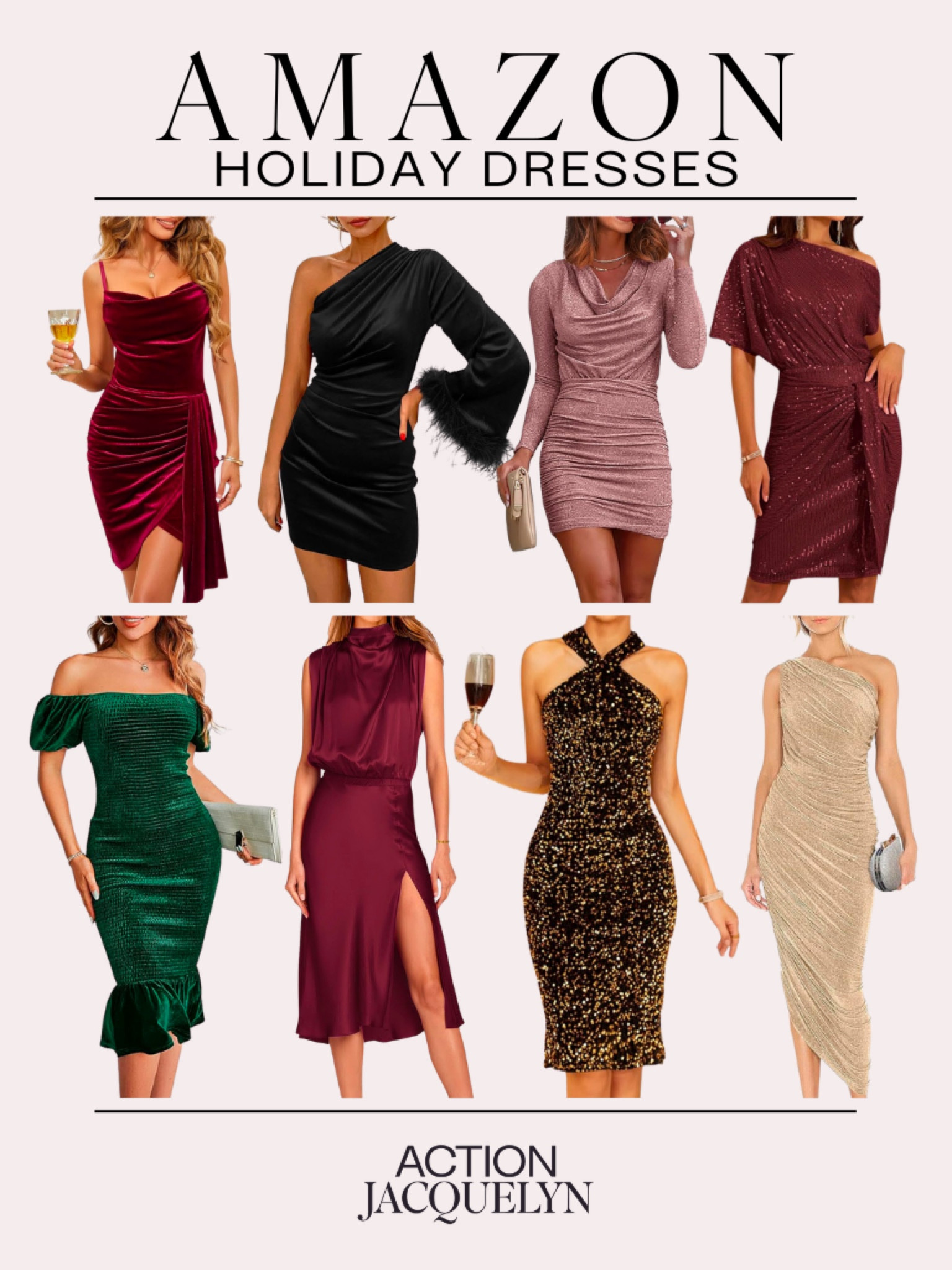 Shimmer and shine this holiday season! ✨🍸 Discover these elegant holiday cocktail dresses on Amazon, perfect for your festive celebrations. #HolidayFashion #CocktailDresses #ElegantStyle #AmazonFinds #HolidayParty #DressToImpress



#LTKHoliday #LTKstyletip