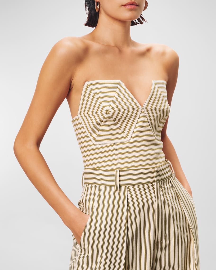 Mara Hoffman Suki Striped Bustier Top | Neiman Marcus