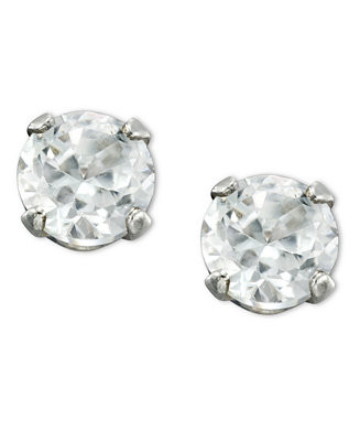 Macy's Children's 14k Gold Earrings, Cubic Zirconia Accents & Reviews - Earrings - Jewelry & Watc... | Macys (US)