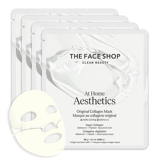 The Face Shop At Home Aesthetics Vegan Collagen Face Mask, Korean Glass Skin Care, Original & Vit... | Amazon (US)